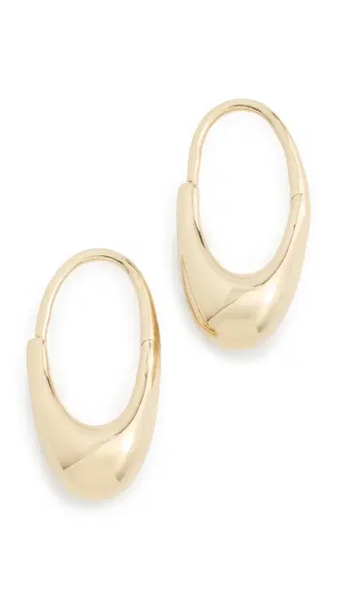 Otiumberg Roscida Drop Hoops Gold One Size | Thumbnail 5