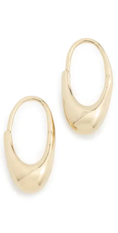 Otiumberg Roscida Drop Hoops Gold One Size | Thumbnail 1