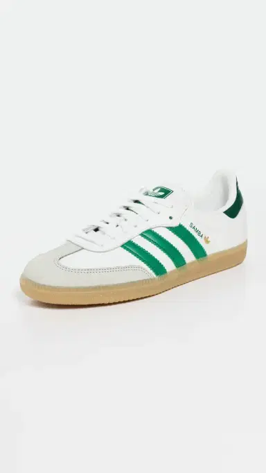 Adidas Samba OG Sneakers White/Green/Collegiate Green 10 | Thumbnail 2