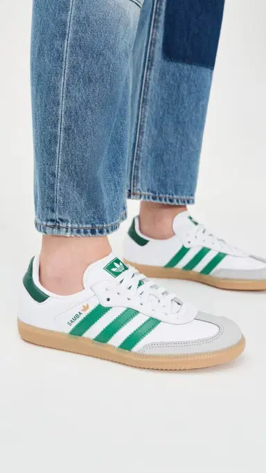 Adidas Samba OG Sneakers White/Green/Collegiate Green 10 | Thumbnail 3
