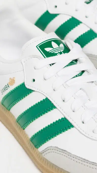 Adidas Samba OG Sneakers White/Green/Collegiate Green 10 | Thumbnail 6