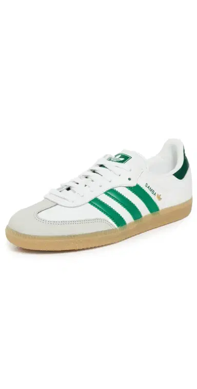 Adidas Samba OG Sneakers White/Green/Collegiate Green 10 | Thumbnail 1