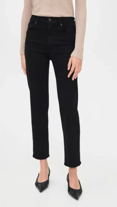Citizens of Humanity Caia High Rise Straight Jeans Plush Black | Thumbnail 2 Citizens of Humanity Caia High Rise Straight Jeans Plush Black | Thumbnail 2