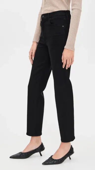Citizens of Humanity Caia High Rise Straight Jeans Plush Black | Thumbnail 4 Citizens of Humanity Caia High Rise Straight Jeans Plush Black | Thumbnail 4
