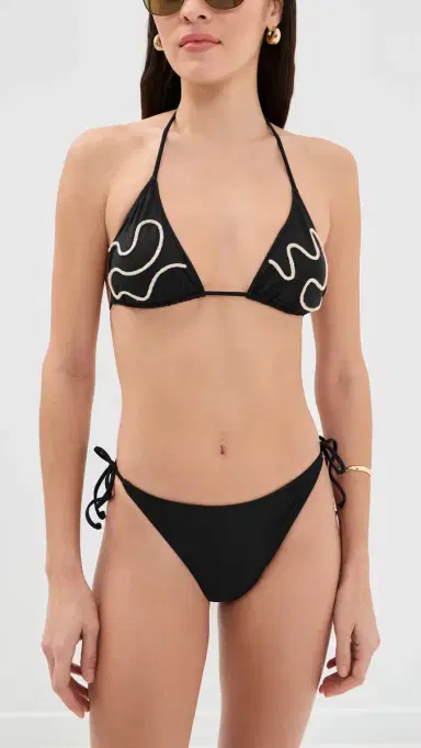 OAS Embroidered Calia Bikini Top Black M | Thumbnail 5 OAS Embroidered Calia Bikini Top Black M | Thumbnail 5