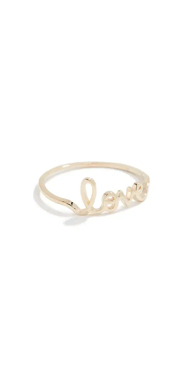Sydney Evan 14k Gold Love Ring Yellow Gold