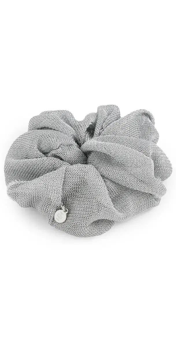 Odessa Oversized Scrunchie Silver One Size