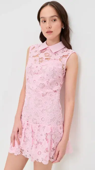 Self-Portrait Lace Collared Mini Dress | Thumbnail 2