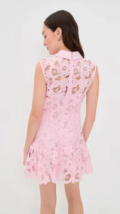 Self-Portrait Lace Collared Mini Dress | Thumbnail 3