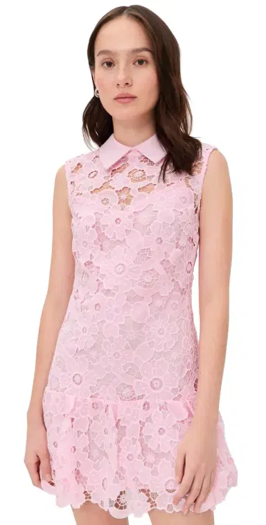Self-Portrait Lace Collared Mini Dress | Thumbnail 1