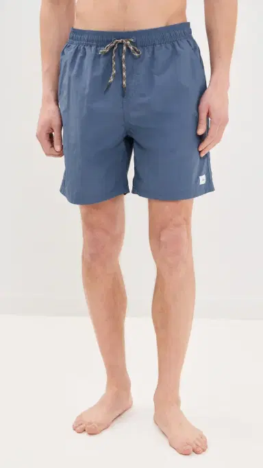 Katin Poolside Volley Swim Trunks 7 Washed Blue | Thumbnail 2