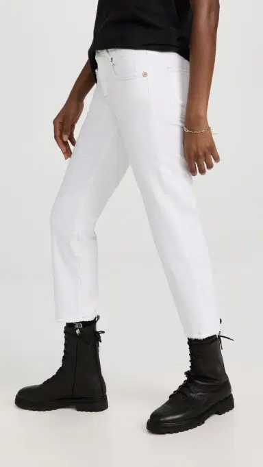 R13 Boy Straight Jeans Bale White 26 | Thumbnail 4 R13 Boy Straight Jeans Bale White 26 | Thumbnail 4