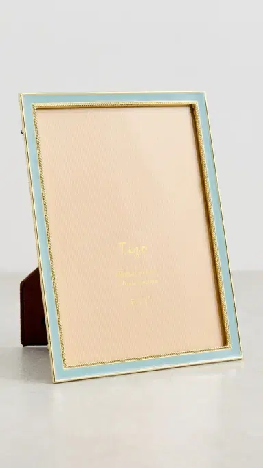 Tizo Design Enameled Gold Frame Baby Blue 5x7 | Thumbnail 2