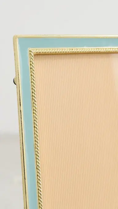 Tizo Design Enameled Gold Frame Baby Blue 5x7 | Thumbnail 5