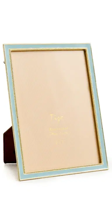 Tizo Design Enameled Gold Frame Baby Blue 5x7 | Thumbnail 1
