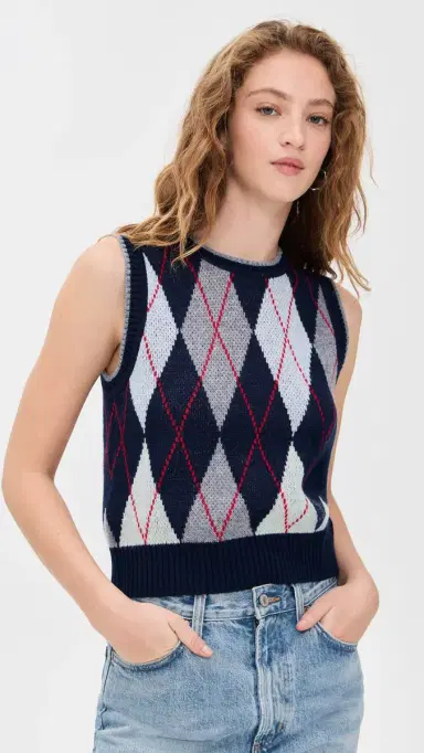 LE BOP Argyle Sweater Vest Heather ulti | Thumbnail 2