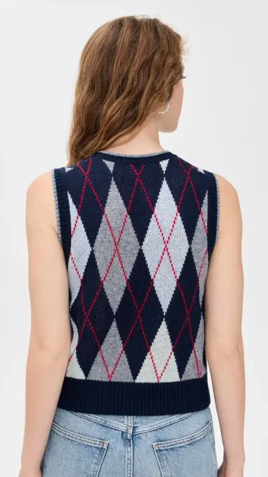 LE BOP Argyle Sweater Vest Heather ulti | Thumbnail 3