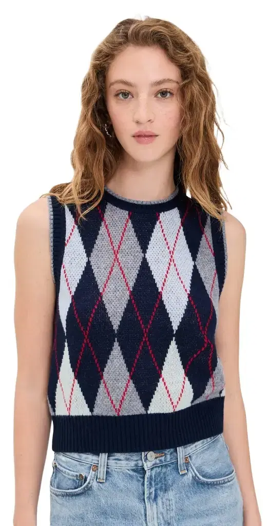 LE BOP Argyle Sweater Vest Heather ulti