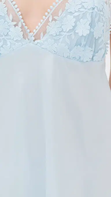 Flora Nikrooz Kylie Chemise with Lace Ice Blue | Thumbnail 6