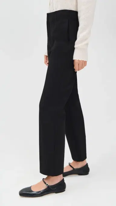 Frame Le Sleek Straight Trousers Black 8 | Thumbnail 4