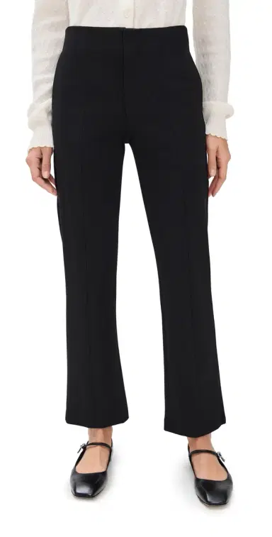 Frame Le Sleek Straight Trousers Black 8 | Thumbnail 1