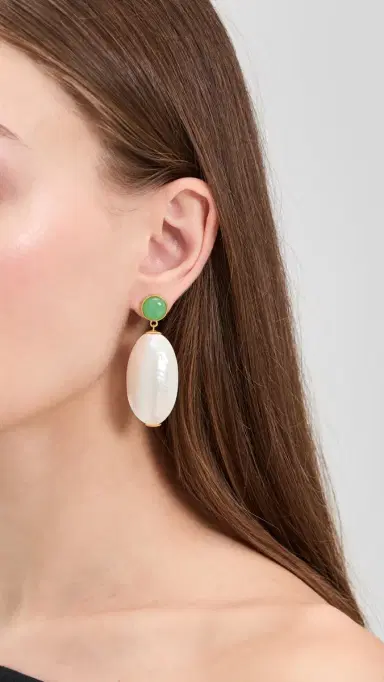 Lizzie Fortunato Campana Earrings White One Size | Thumbnail 3