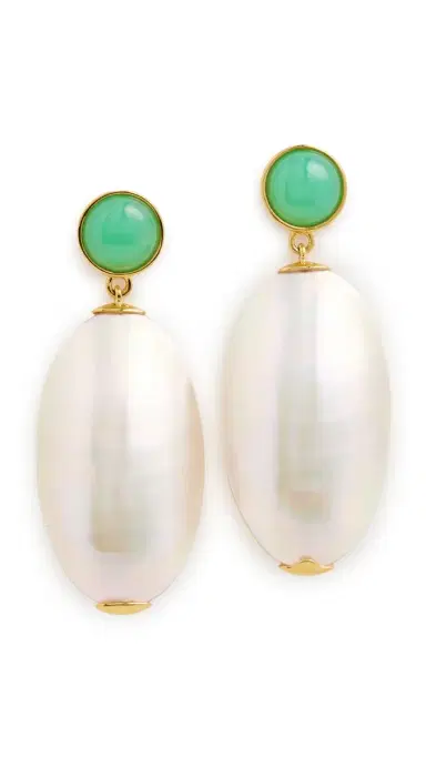 Lizzie Fortunato Campana Earrings White One Size | Thumbnail 6