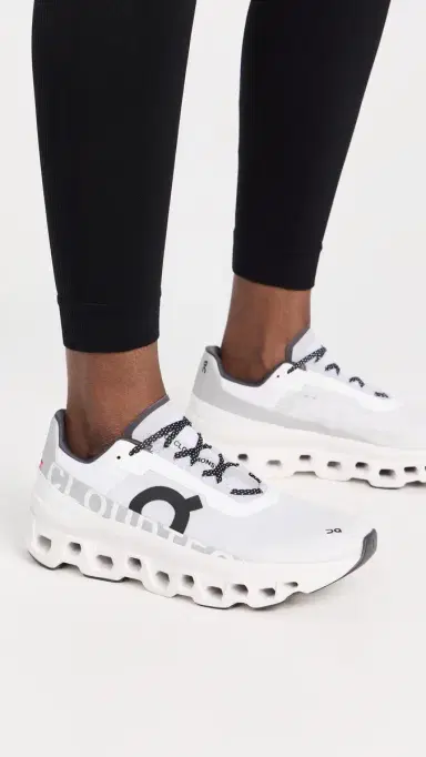 On Cloudmonster Sneakers All White | Thumbnail 3 On Cloudmonster Sneakers All White | Thumbnail 3