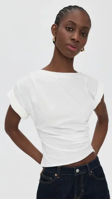 THE LINE BY K Francine T-Shirt White | Thumbnail 2 THE LINE BY K Francine T-Shirt White | Thumbnail 2