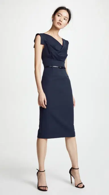 BLACK HALO Jackie O Belted Dress Eclipse 8 | Thumbnail 2