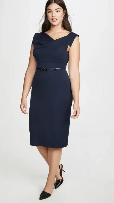 BLACK HALO Jackie O Belted Dress Eclipse 8 | Thumbnail 4
