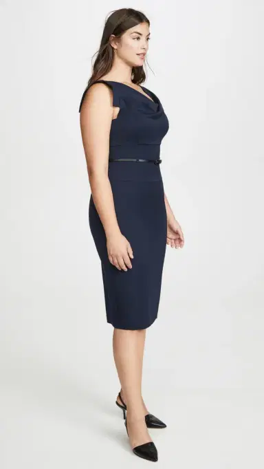BLACK HALO Jackie O Belted Dress Eclipse 8 | Thumbnail 5