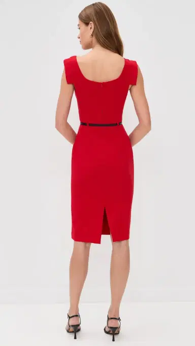 BLACK HALO Jackie O Belted Dress Red 0 | Thumbnail 3