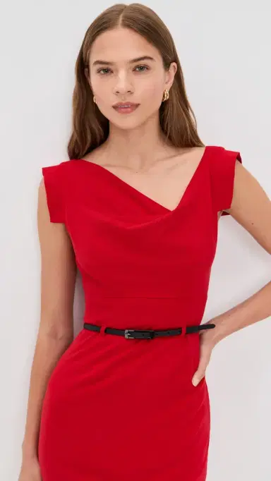 BLACK HALO Jackie O Belted Dress Red 0 | Thumbnail 5
