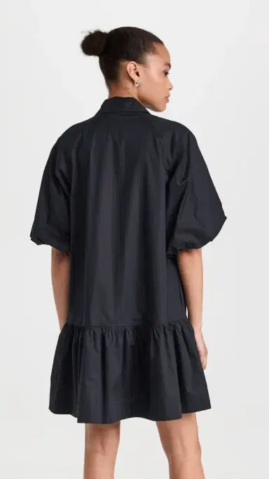 Simkhai Crissy Cotton Poplin Dress Black L | Thumbnail 3 Simkhai Crissy Cotton Poplin Dress Black L | Thumbnail 3