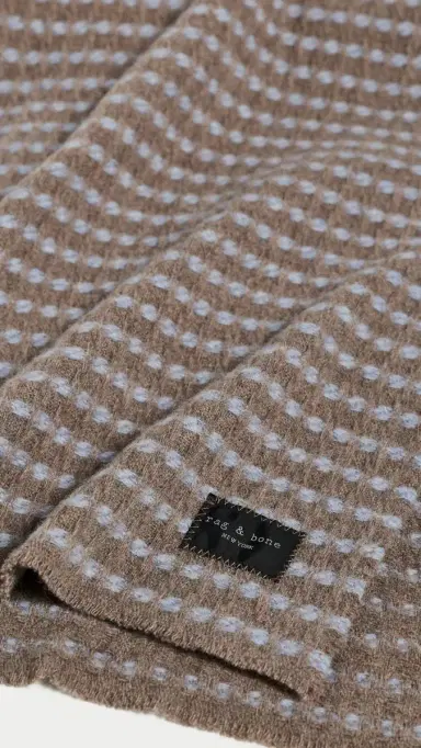 rag & bone Joni Waffle Scarf Blbrn One Size | Thumbnail 4