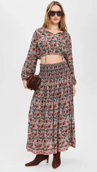 Natalie Martin Collection Amelia Top Vintage Flowers Slate | Thumbnail 5