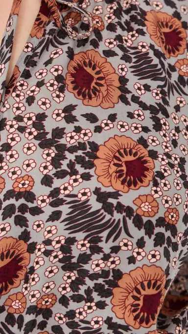 Natalie Martin Collection Amelia Top Vintage Flowers Slate | Thumbnail 6