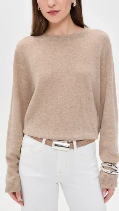 L'Agence Marlowe Leather Belt Cappuccino Croc | Thumbnail 3