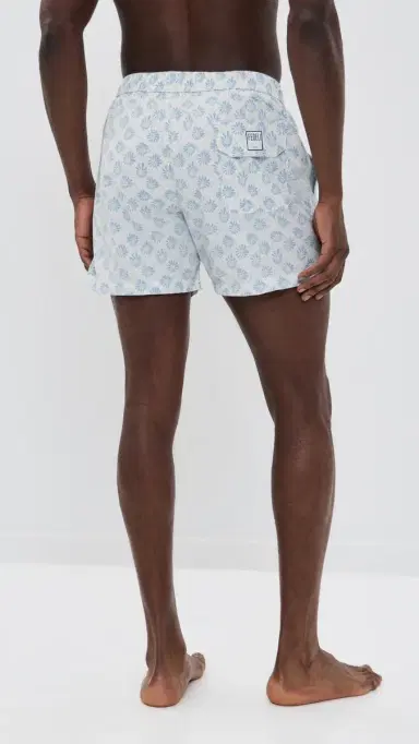 Fedeli Madeira Swim Trunks 5 Blue/Beige Floral | Thumbnail 3 Fedeli Madeira Swim Trunks 5 Blue/Beige Floral | Thumbnail 3