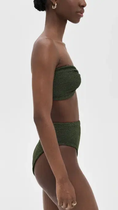 Hunza G Ruby Bikini Set Metallic Khaki One Size | Thumbnail 4