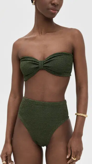 Hunza G Ruby Bikini Set Metallic Khaki One Size | Thumbnail 5