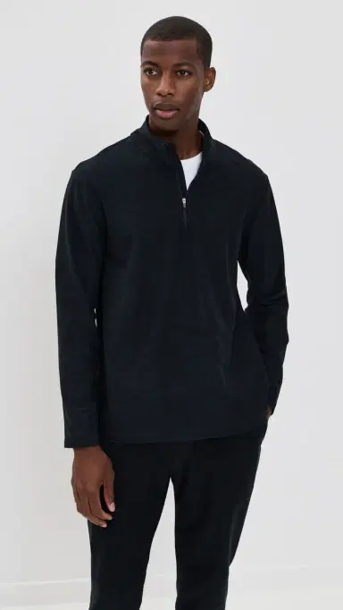 Beyond Yoga Spacedye Terrain Mens Quarter Zip Pullover Darkest Night | Thumbnail 2 Beyond Yoga Spacedye Terrain Mens Quarter Zip Pullover Darkest Night | Thumbnail 2
