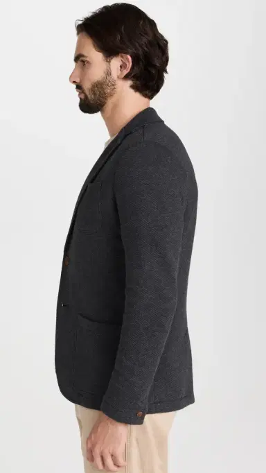Faherty Inlet Knit Blazer Black Sky elange | Thumbnail 4 Faherty Inlet Knit Blazer Black Sky elange | Thumbnail 4