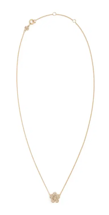 Tory Burch Forget Me Not Pavé Pendant Necklace | Thumbnail 1 Tory Burch Forget Me Not Pavé Pendant Necklace | Thumbnail 1