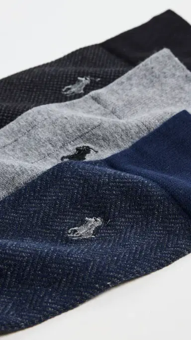 Polo Ralph Lauren 3 Pack Classic Pattern Dress Socks Nvmul (491) | Thumbnail 3