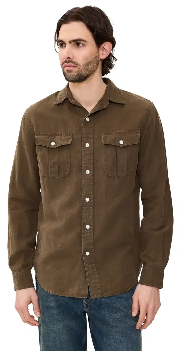Polo Ralph Lauren Original abel Silk Canvas Ranger Shirt Chestnut