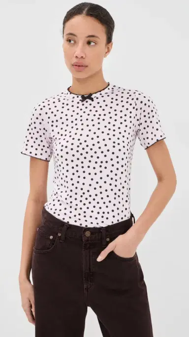 Caro Editions T-Shirt Brown Velvet Bow | Thumbnail 2
