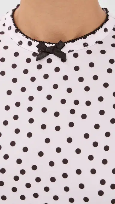 Caro Editions T-Shirt Brown Velvet Bow | Thumbnail 6