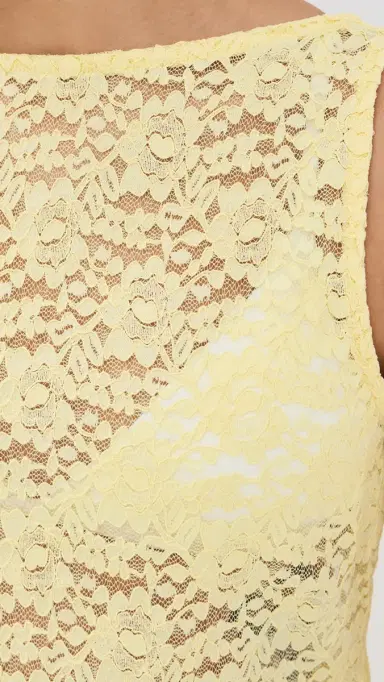 SEVEN WONDERS Harper Lace Mini Dress Yellow | Thumbnail 6